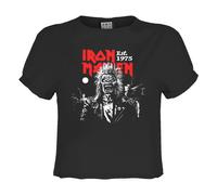 Amplified Top Crop 50th 2 Colour 1975 de Eddie Iron Maiden para Mujer (GD3211)