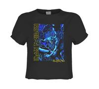 Amplified Top Crop Blue Monster Iron Maiden para Mujer (GD2975)
