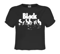 Amplified Top Crop Crowd Black Sabbath para Mujer (GD3057)
