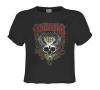 Amplified Top Crop Fire Skull Pantera para Mujer (GD3134)