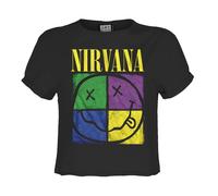 Amplified Top Crop Four Square Nirvana para Mujer (GD2712)