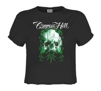 Amplified Top Crop Glitched Skull Cypress Hill para Mujer (GD2919)
