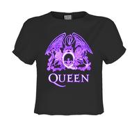 Amplified Top Crop Neon Sign Reina para Mujer (GD461)
