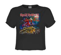 Amplified Top Crop Run To The Hills Iron Maiden para Mujer (GD3041)
