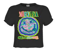 Amplified Top Crop Scribble Nirvana para Mujer (GD2720)