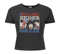 Amplified Top Crop Union Jack Diseño The Rolling Stones para Mujer (GD4249)