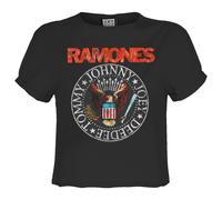 Amplified Top Crop Vintage Seal Ramones para Mujer (GD2760)