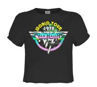 Amplified Top Crop World Tour 78 Van Halen para Mujer (GD2686)