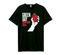 Amplified Unisex Adult American Idiot Green Day T-Shirt (XL) (Black)