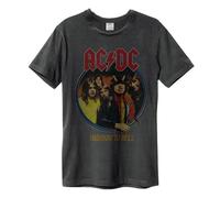 Amplified Unisex Adult Highway to Hell AC/DC Vintage T-Shirt L Charcoal