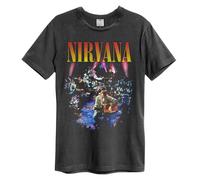 Amplified Unisex Adult Live in New York Nirvana T-Shirt XL Charcoal