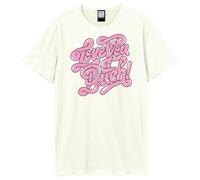 Amplified Unisex Adult Love You Bitch Lizzo T-Shirt (S) (Vintage White)