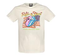 Amplified Unisex Adult Steel Wheels The Rolling Stones T-Shirt L White