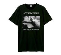 Amplified Unisex Band T-Shirt - Joy Division - Love Will Tear Us Apart, Gris Escuro, S