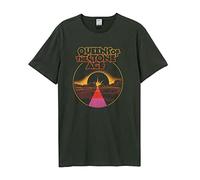 Amplified Unisex Band T-Shirt - Queens of The Stone Age - Eye of The Moon, Gris Escuro