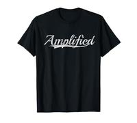 Amplified Vintage Inspired Varsity Style Throwback Graphic Camiseta