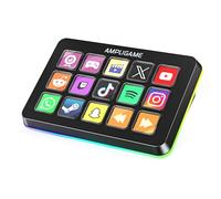 AmpliGame Controlador Fifine Stream con 15 teclas macro, teclado de transmisión con acciones de disparo en OBS/Twitch/YouTube/Streamlabs, teclado de botones de acceso directo funciona con Mac y PC-D6