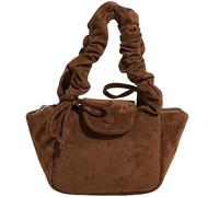 Amplio de hombro para el hombro PU cuero bolso de hombro de cuero comprador casual bolso para mujeres viajes viajes diarios de uso diario-marrón