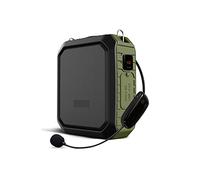 Amplio de voz a prueba de agua inalámbrico portátil de 18W portátil con altavoz de Bluetooth con Uhf Micrófono for el apoyo al docente. AUX TF USB Disco(Groen)