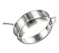 Amplio recipiente de cocina de acero inoxidable de 29,7 cm, funciona en varios tipos de estufas de tamaño familiar