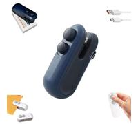 Ampltulastd Bag Sealer, EasilyOus 2-in-1 Rechargeable Snack Mini Bag Sealer with Cutter and Magnet, Vacuum Food Sealer Bag Sealing Machine for Plastic Snack Bags (Blue)