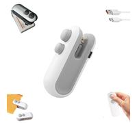 Ampltulastd Bag Sealer, EasilyOus 2-in-1 Rechargeable Snack Mini Bag Sealer with Cutter and Magnet, Vacuum Food Sealer Bag Sealing Machine for Plastic Snack Bags (White)