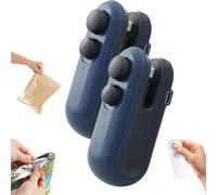 Ampltulastd Bag Sealer, Easilyous Bag Sealer, 2 in 1 Bag Sealer & Cutter, Home Sealing Machine, Mini Sealer Small Household Hand Pressure Sealer for Long-Lasting Freshness & Flavors (Blue*2)