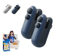 Ampltulastd Bag Sealer, Easilyous Bag Sealer, 2 in 1 Bag Sealer & Cutter, Mini Home Sealing Machine for Plastic Bags Snacks Storage (Blue 2pcs)