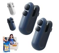 Ampltulastd Bag Sealer, Easilyous Pouch Closer, 2 in 1 USB-C Rechargeable Mini Sealing Device, Home Packaging Machine (Blue*2)