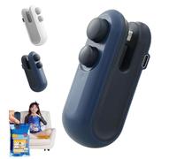 Ampltulastd Bag Sealer, Easilyous Pouch Closer, 2 in 1 USB-C Rechargeable Mini Sealing Device, Home Packaging Machine (Blue)