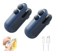 Ampltulastd Bag Sealer, Easilyous Vacuum Sealer,Mini Sealer Small Household Hand Pressure Sealer Portable Snack Plastic Bag Heat Sealing Machine (Blue,2pcs)