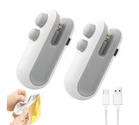 Ampltulastd Bag Sealer, Easilyous Vacuum Sealer,Mini Sealer Small Household Hand Pressure Sealer Portable Snack Plastic Bag Heat Sealing Machine (Gray,2pcs)