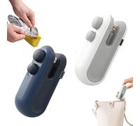 Ampltulastd Bag Sealer, Home Sealing Machine, Mini Bag Sealer Rechargeable, Mini Chip Bag Sealer, 2 in 1 USB-C Rechargeable, for Food Storage Snacks Freshnes (Blue+White)
