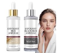 Ampolla Exfoliante De Arroz Y Arroz Negro, Paquete De 2 Tónicos Refinadores De Tonos Y Textura De La Piel, Ampolla Exfoliante Hidratante, Ampolla Reparadora De Barrera Cutánea, Para Todo Tipo De Piel
