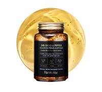 Ampolla FarmStay 24K Gold & Peptide Solution Prime | Suero hidratante y reafirmante | Mejora la elasticidad, luminosidad y vitalidad de la piel |