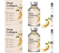 Ampolla Intensiva de Colágeno y Péptidos de Ginseng, Sérum Facial Reafirmante e Hidratante con Ginseng, Esencia Facial Antiedad, Reduce Líneas de Expresión y Arrugas