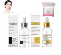 Ampolla Suero Hidratante Anti-Edad de Arroz y Arroz Negro, Para Piel Radiante y Reducción de Arrugas, Uso Diario Matutino y Nocturno para Todo Tipo de Piel, 2 Unidades