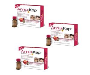 Ampollas Annurkap contra la caída del cabello, tratamiento de 1 mes: 10 ampollas de 8 ml cada una (8 ml (paquete de 3))