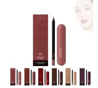 Ampollas de labios ricas en color con Delineador de labios a juego, aceite labial hidratante de larga duración, color y cuidado en perfecta armonía, textura suave, crea un natural (Fresa)