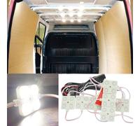 Ampper 12V 40 LEDs Kits de Luz Interior para Furgonetas, Luces LED de techo con fusible de interruptor de arnés simplificado para Van RV Barcos Caravanas Remolques y Más (10 Módulos, Blanco)