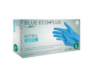 AMPRI azul eco-plus desechables guantes de nitrilo XXL azul tamaño 11, NO estéril, sin talco, caja de 100
