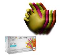 AMPri Guantes de nitrilo Style Tutti Frutti M