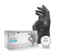 AMPRI Med-Comfort: guantes de nitrilo, color gris plateado, platino, 100 unidades/caja, talla M, sin talco, estilo PLATINUM by Med-Comfort: guantes desechables de nitrilo en las tallas XS, S, M, L, XL