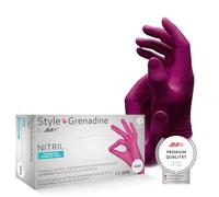 AMPri Med-Comfort: guantes de nitrilo desechables, 100 unidades, talla XL, sin talco, estilo granadina de Med-Comfort: guantes desechables de nitrilo, guantes desechables en tallas XS, S, M, L, XL