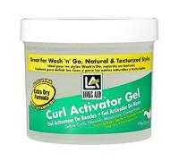 Ampro Gel activador de larga duración, enriquecido con aloe vera, proteínas y complejo de vitamina B, aporta humedad esencial a las hebras, define tus rizos naturales, extra seco, 32 onzas