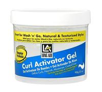 Ampro Gel activador de larga duración, enriquecido con aloe vera, proteínas y complejo de vitamina B, aporta humedad esencial a las hebras, define tus rizos naturales, regular, 32 onzas