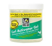 Ampro Gel activador de larga duración, enriquecido con aloe vera, proteínas y complejo de vitamina B, aporta humedad esencial a las hebras, define tus rizos naturales, extra seco, 425 g