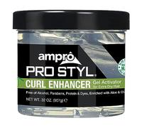 Ampro Pro Styl Curl Enhancer - Activador de gel con aceite de oliva para hidratar y definir bobinas y ondas - Ayuda a proteger e hidratar el eje del cabello - Domina y añade brillo a las trezas