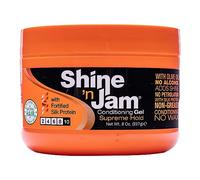 Ampro Shine-n-Jam Supreme Hold - Acondiciona el cabello con aceite de oliva y proteína de seda - Ideal para colas de caballo y recogidos - 227 g