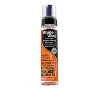 Ampro Shine-n-Jam Supreme Hold Espuma Wrap Mousse - Fortificada con proteínas de seda - Da definición a tu estilo - Fórmula sin alcohol que acondiciona el cabello con provitamina B y extractos